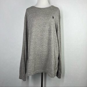 Polo Ralph Lauren Gray Round Neck Men’s Long Sleeve T shirt Size XL.